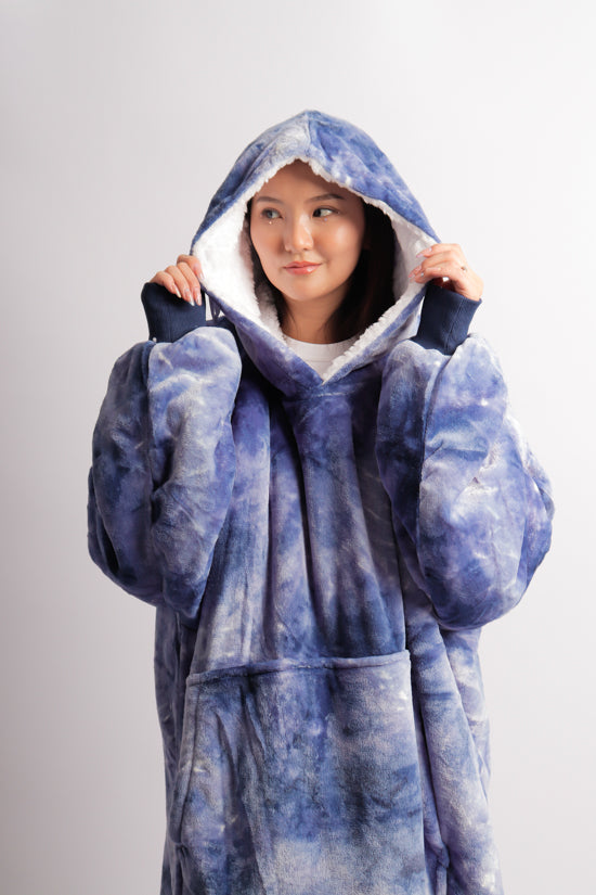 Tie dyed blue